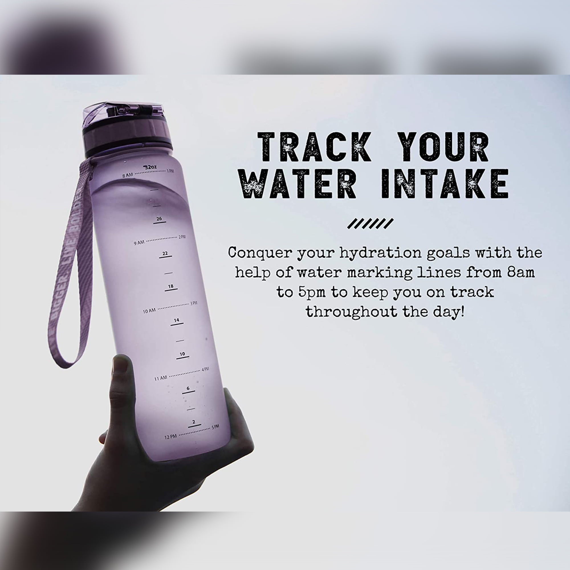 Live Infinitely Gym Water Bottle with Time Marker Fruit Infuser and Shaker 34 Oz Lilac, 50 Pack