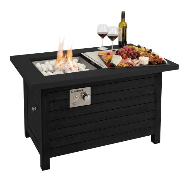Cuisinart  2-in-1 40,000 BTU Patio Fire Pit Coffee Table with Push Start Ignition, 41.25" x 26.75" x 24.25"