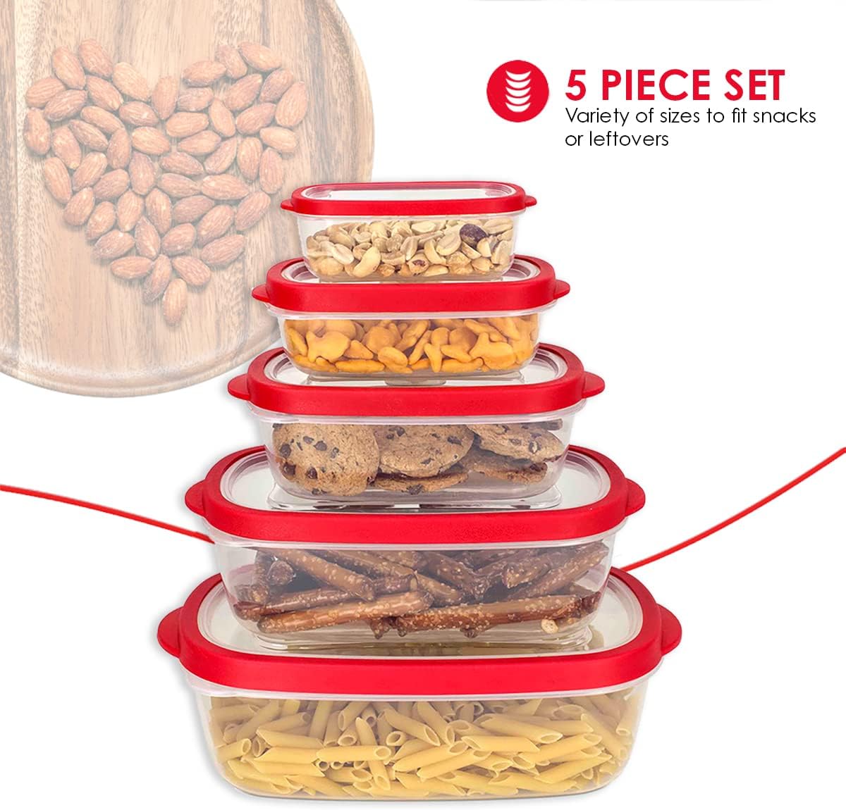 EDGE 10 Piece Nesting  Rectangle Food Storage Set