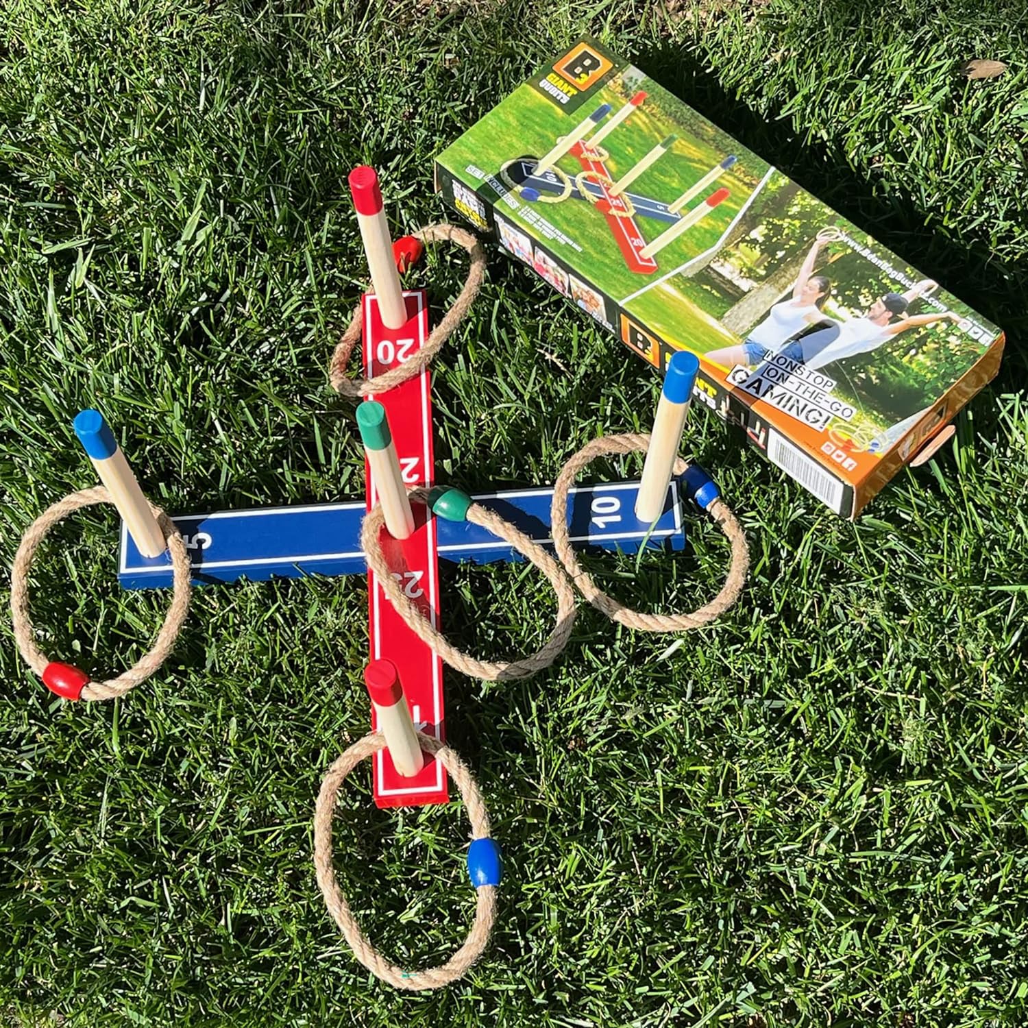 Creative Brainworks Wooden Ring Toss Game - indoor or outdoor yard game for adults & family