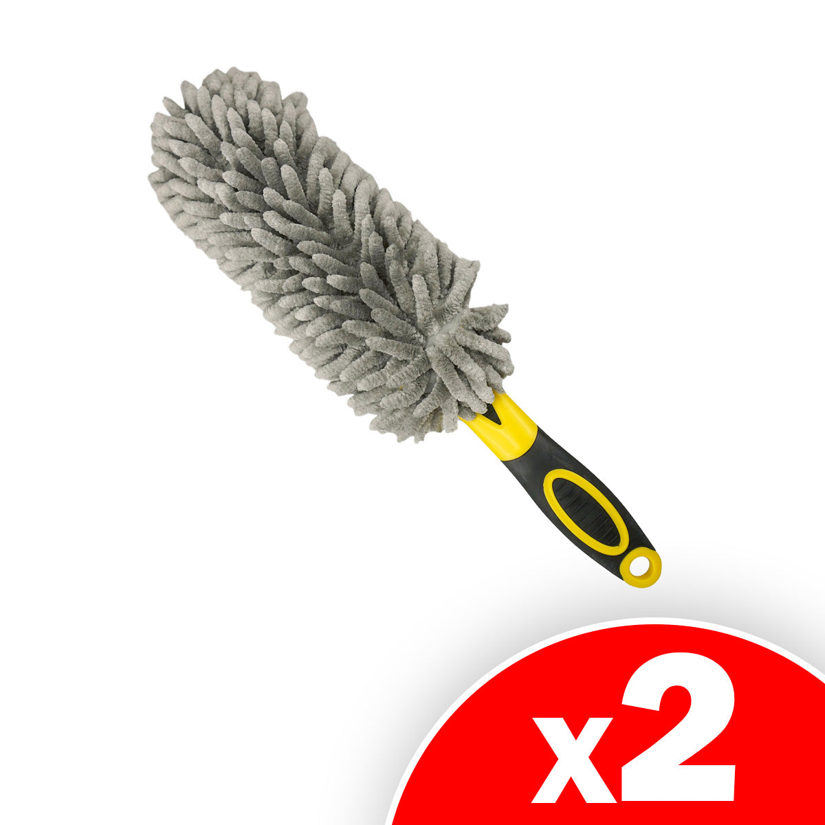 Route Auto Dual-Sided Car Wash Wand: With Chenille Microfiber for Deep Cleaning, 2 Pack