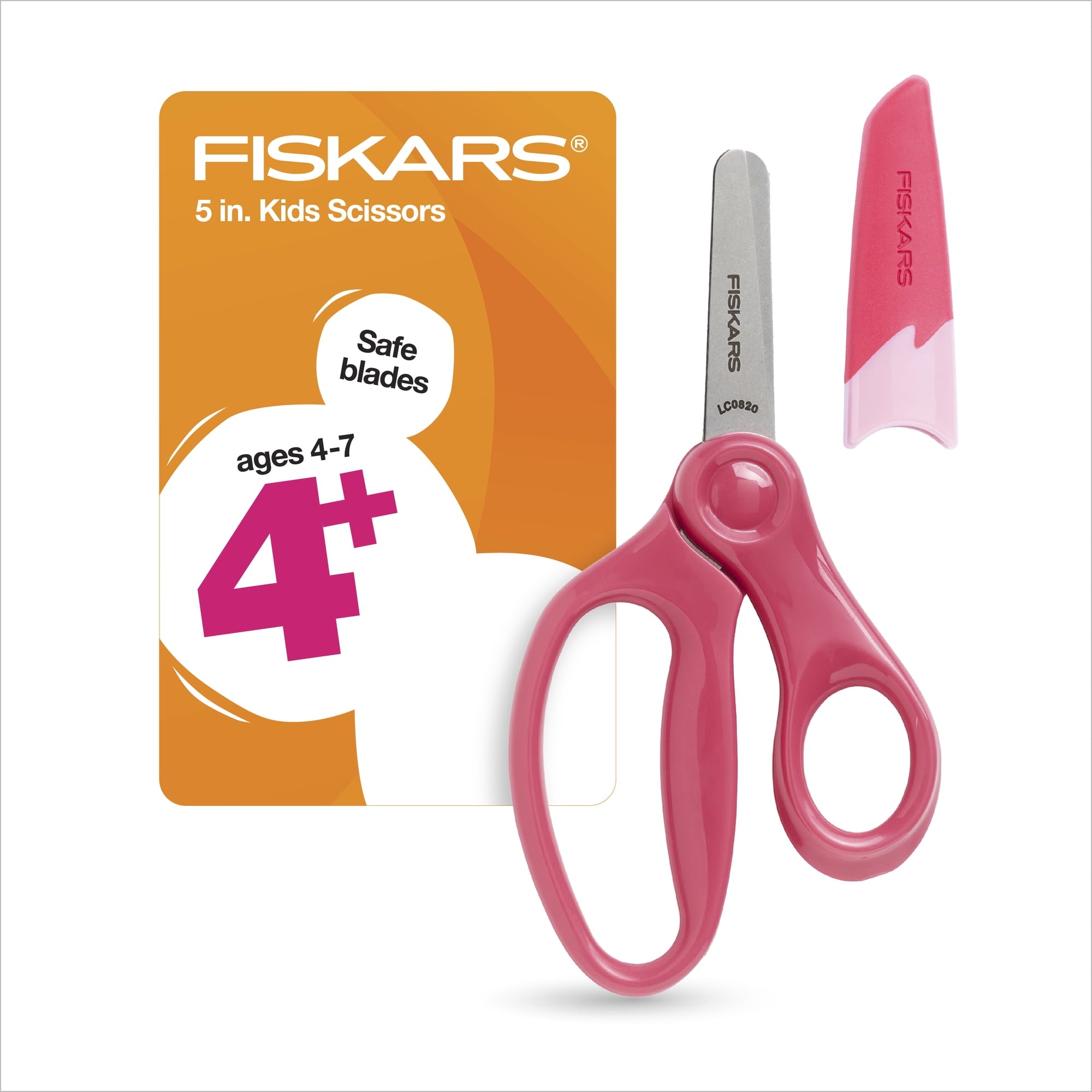 Fiskars 5" Pointed Kids Scissors with Eraser Sheath (Ages 4+)