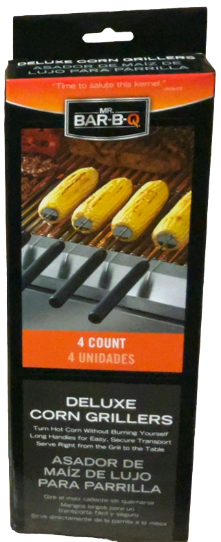 Mr. Bar-B-Q Deluxe Corn Grillers With Grip Handles For Corn On The Cob 4 Count