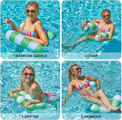 JOYIN Inflatable Hammock Pool Lounger, 12 Pack