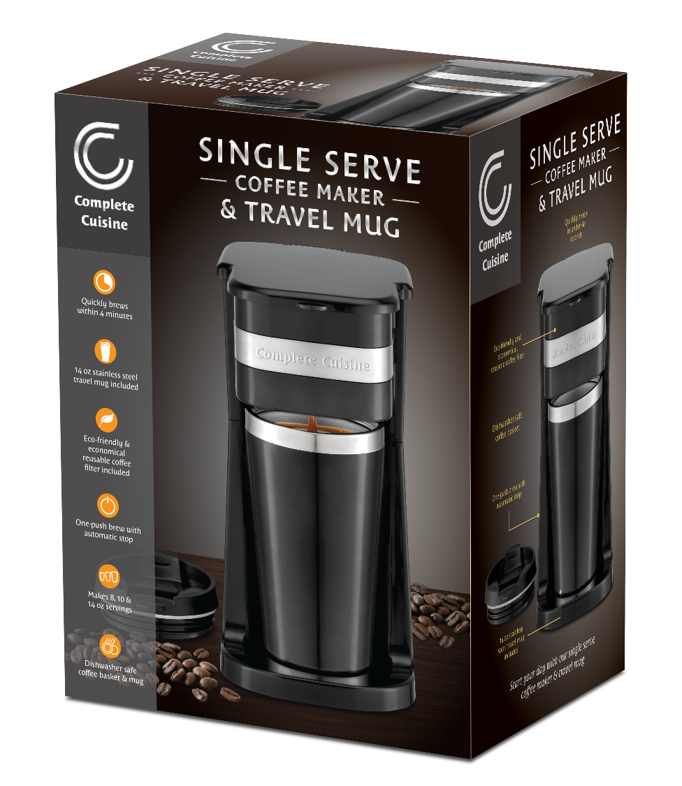 Single Serve Coffee Maker & Travel Mug