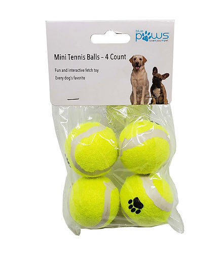 blue paws Mini Color Tennis Balls 4 Count