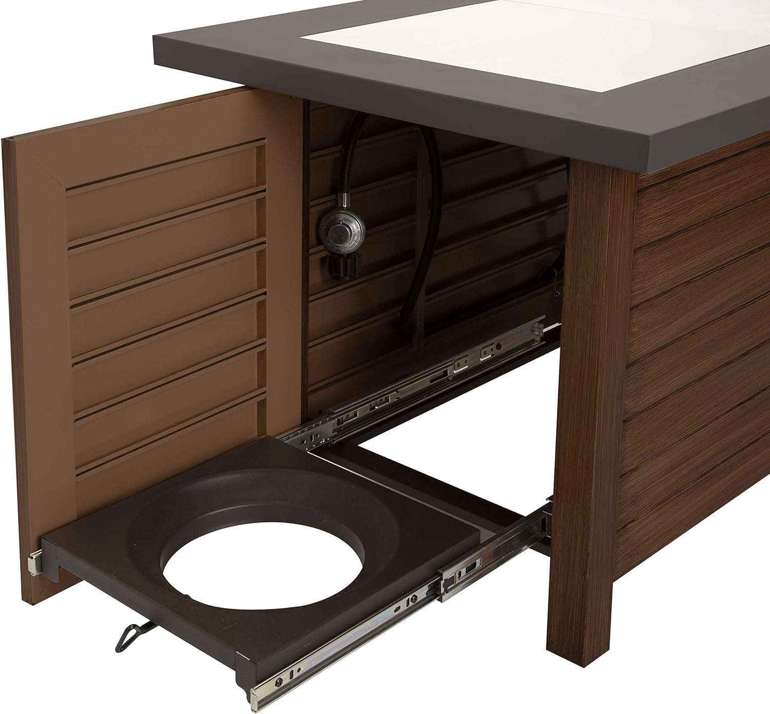 Cuisinart COH-100 Outdoor Patio Push to Start Ignition, 2-in-1 Design-Fire Pit to Coffee Table, 40,000 BTU Burner