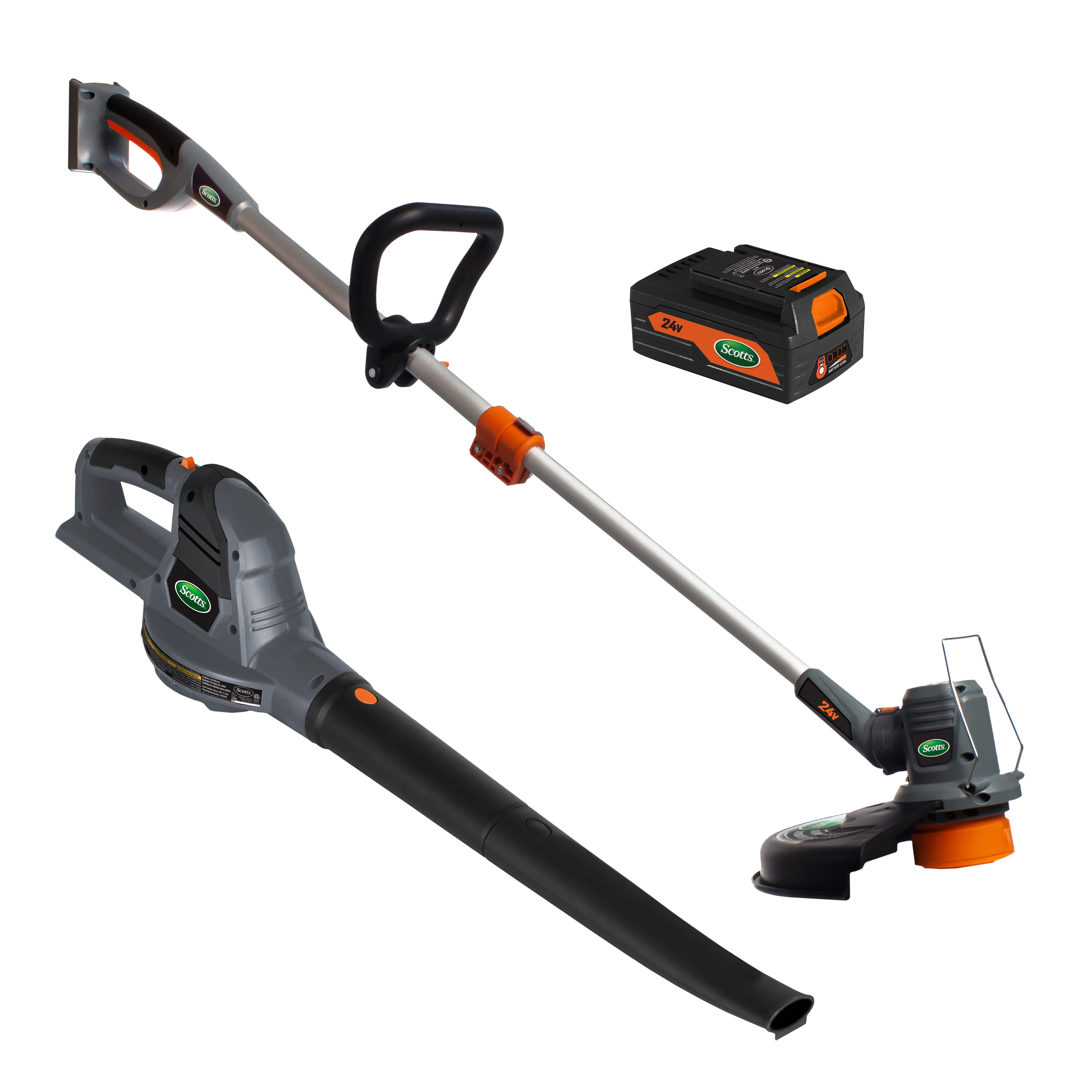 Scotts 24V Lithium String Trimmer with Blower Combo