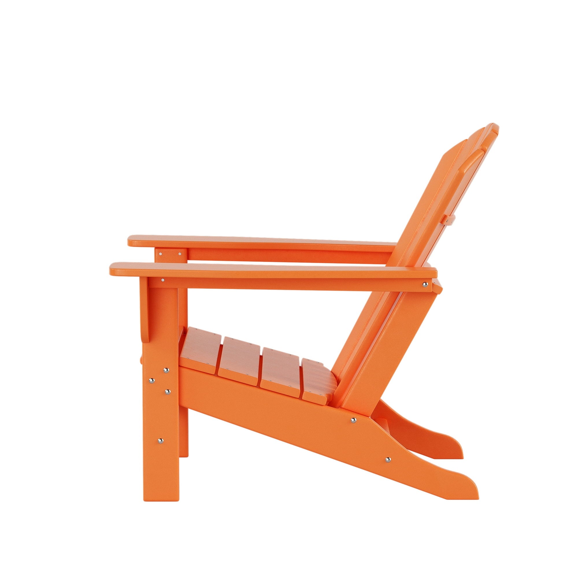 Outdoor Patio Fixed Adirondack Chair- Orange