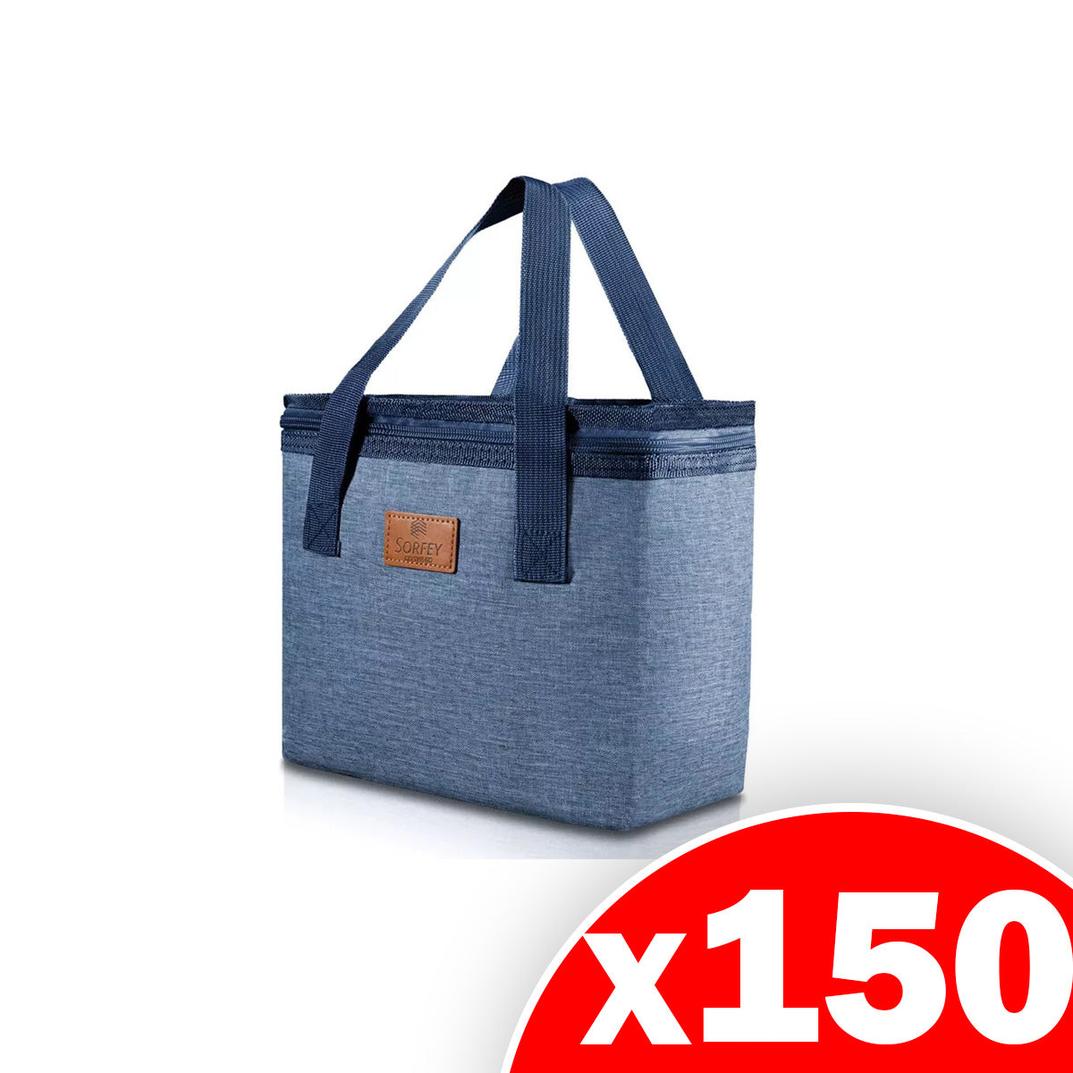 Lunch Bag, Insulated Cooler Lunch Bag, 8X4.5X7, Blue, 150 Pack