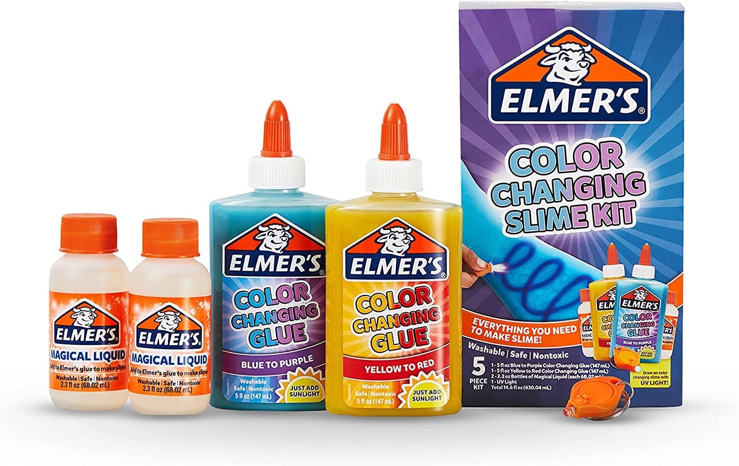 Elmer's Color Changing Slime Kit, 5 Piece Kit
