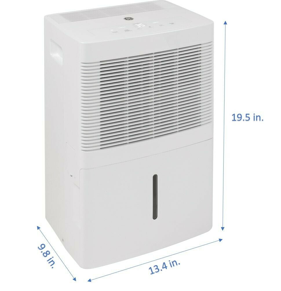 Restored General Electric 20-Pint Portable Dehumidifier with Drain, White (Factory Refurbished)