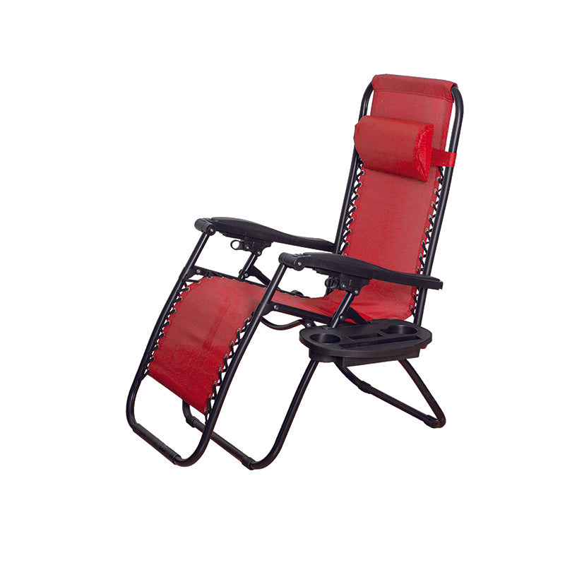 Trapper's Peak Zero Gravity Folding Chairs with Cup Holder, Red