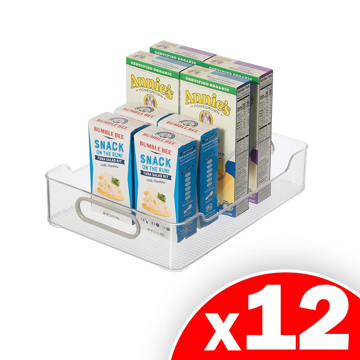 SharpChef Cabinet / Drawer Storage Bin (13.5" x 9.75" x 2.5"), 12 Pack