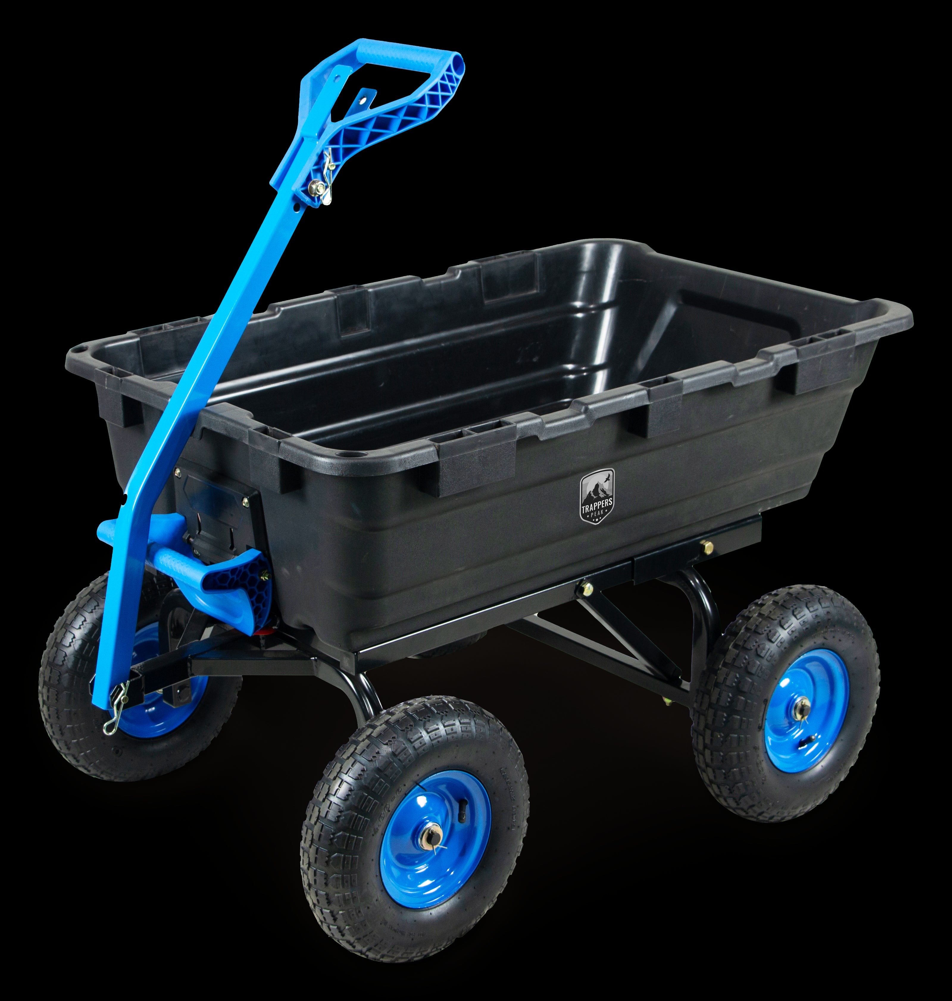Trappers Peak Heavy Duty Cart, Extra Large, 7 Cubic Feet, 13" Air Filled Wheels, and 42" x 23" Bed Size