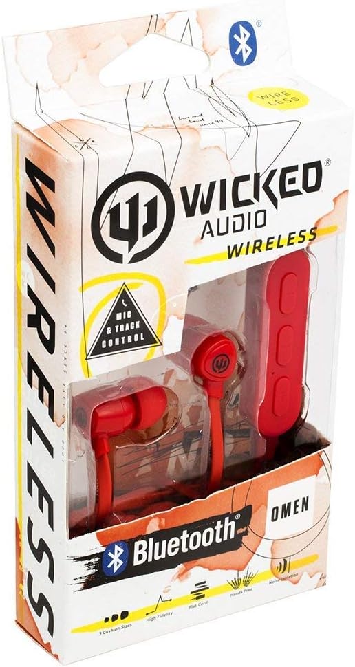 Wicked Audio Omen Wireless Bluetooth Earbuds with Microphone and Track Control