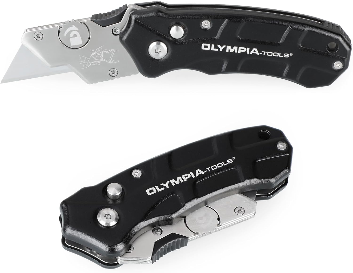 Olympia Tools Turbofold Utility Knife, Black