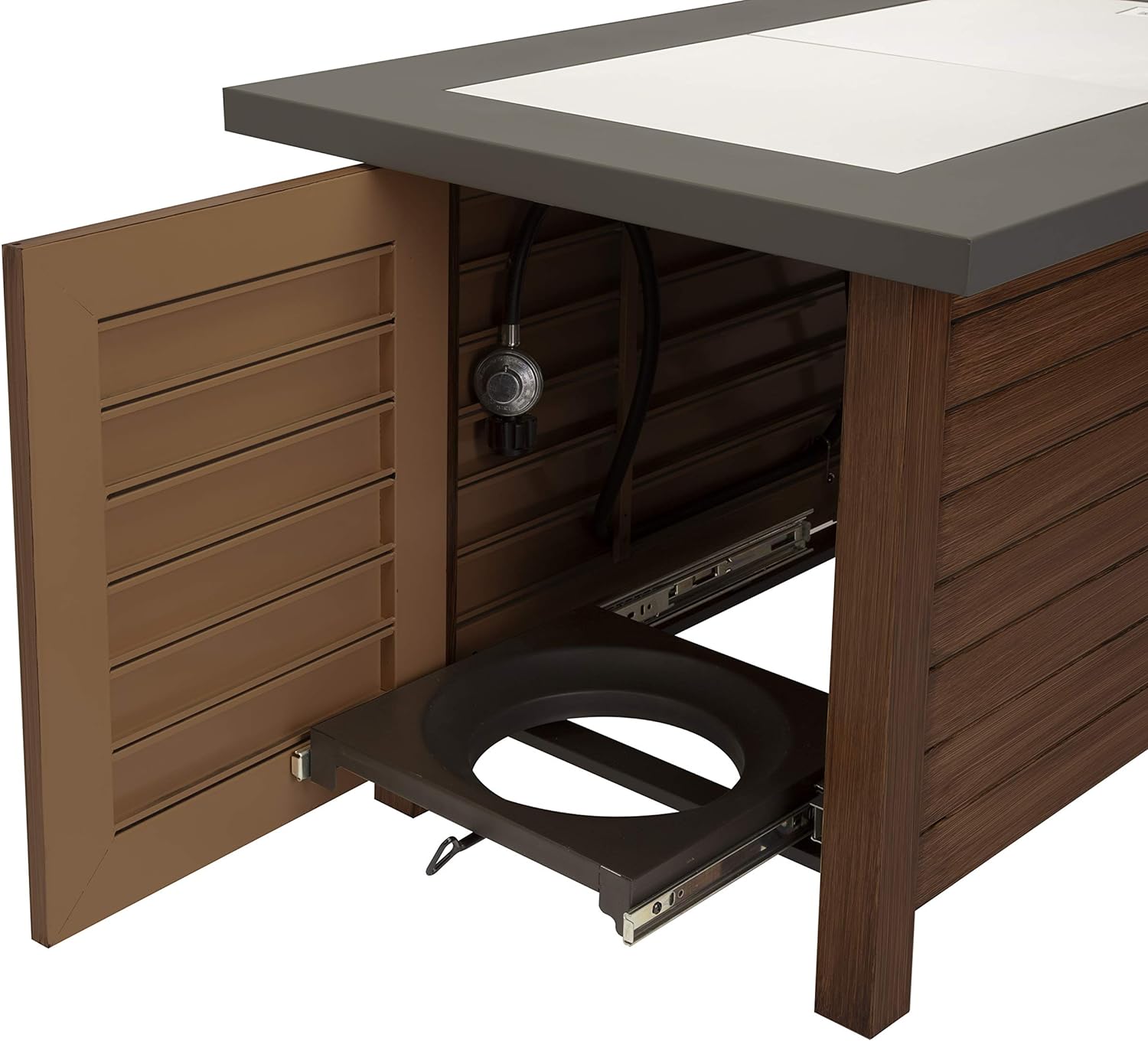 Cuisinart COH-100 Outdoor Patio Push to Start Ignition, 2-in-1 Design-Fire Pit to Coffee Table, 40,000 BTU Burner
