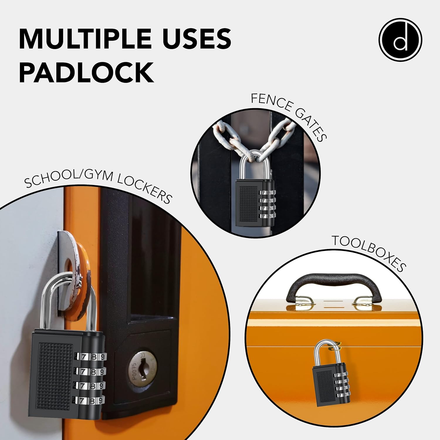 Desired Tools Padlock 4 Digit Combination Lock