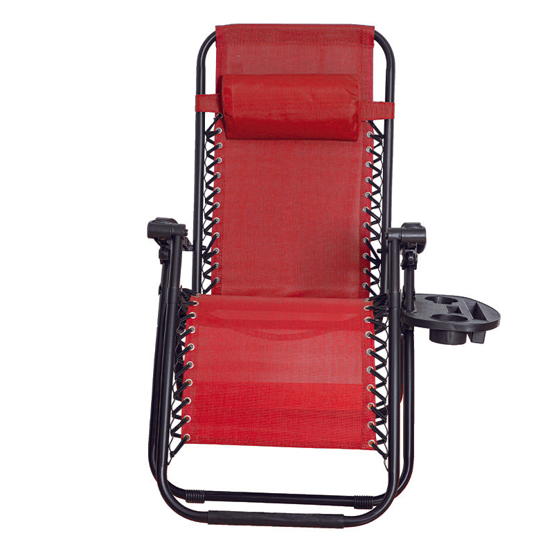 Trapper's Peak Zero Gravity Folding Chairs with Cup Holder, Red