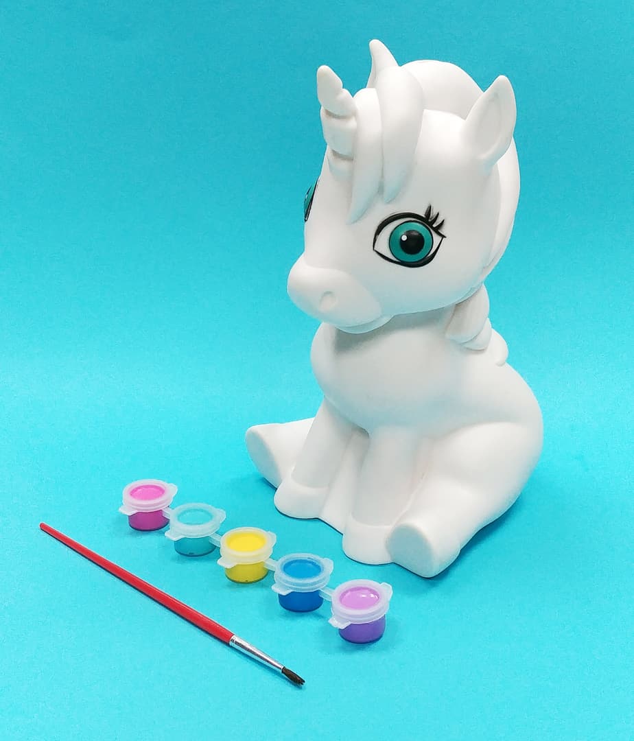 AMAV Unicorn Bank- DIY Paint Your Own Unicorn, 6 Pack