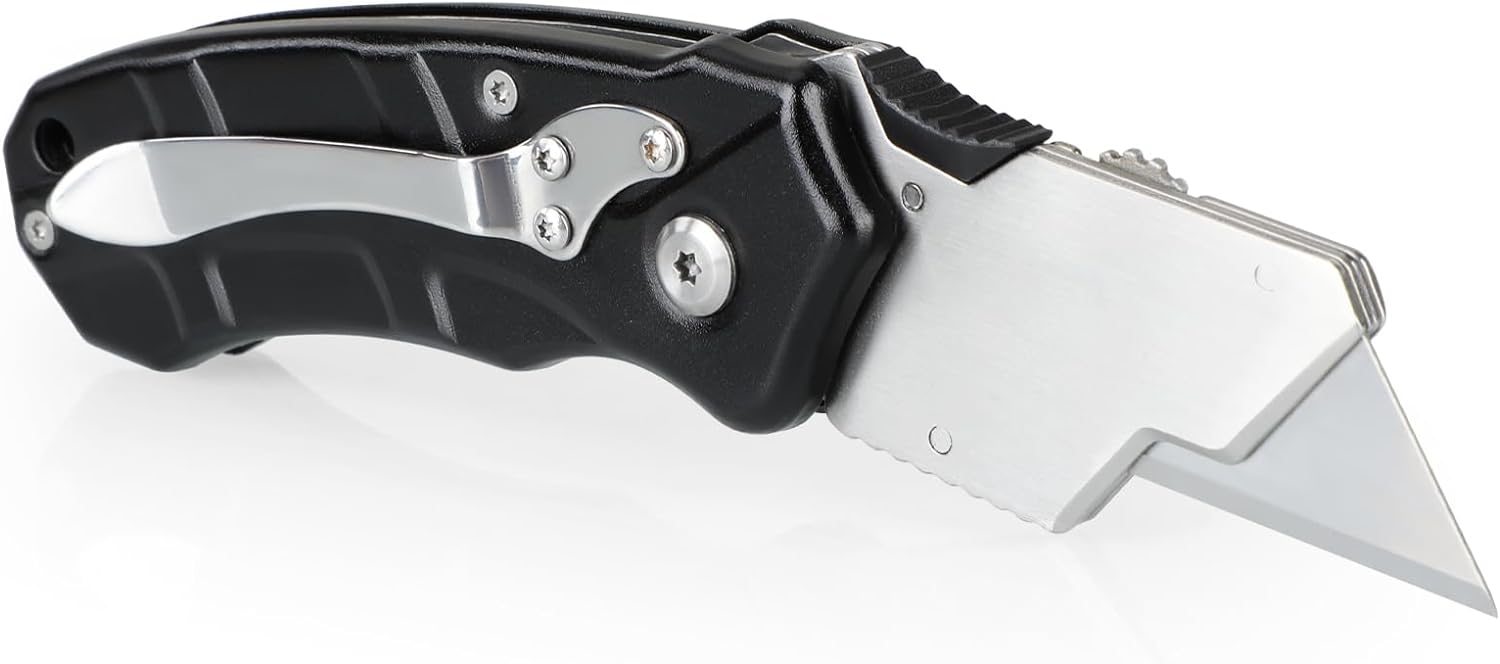 Olympia Tools Turbofold Utility Knife, Black