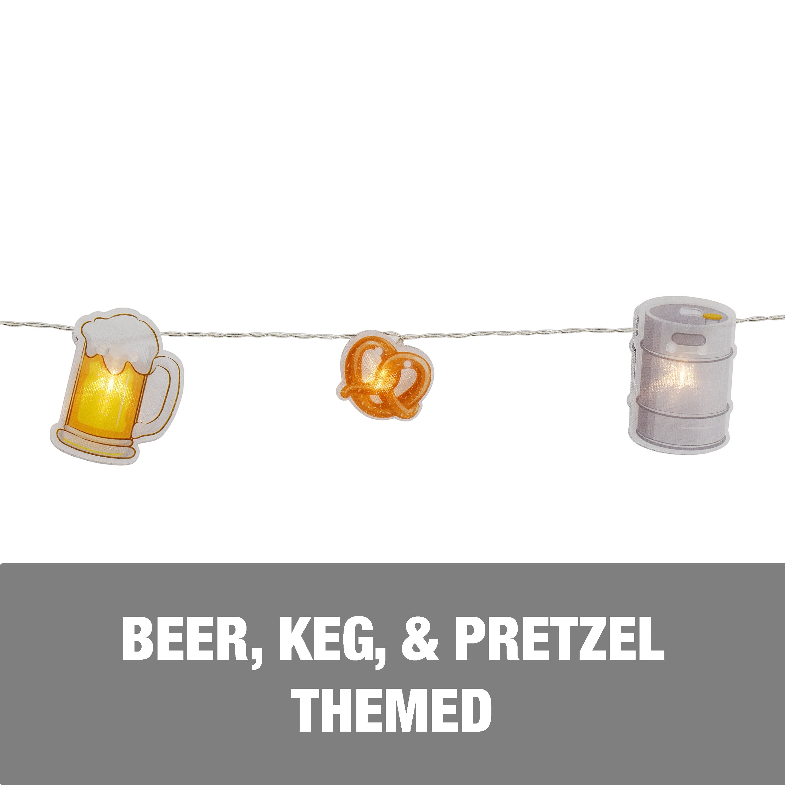 Bliss Hammocks Bliss Outdoor 12 Ft Themed String Lights w/ Hanging Clips, 20 LEDs & Remote, 2 Pack