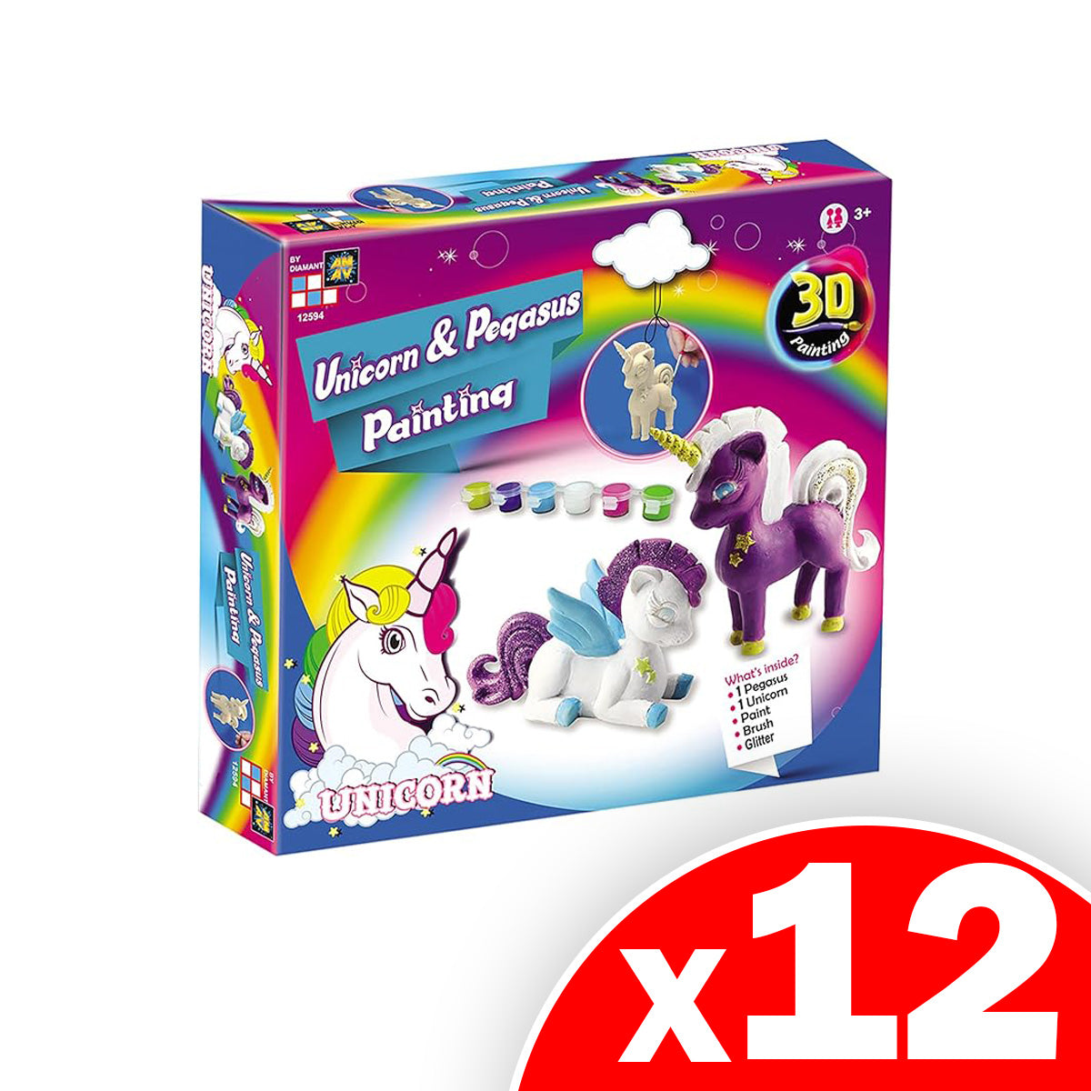 Amav Toys 3D Unicron & Pegasus Painting Kit, 12 Pack