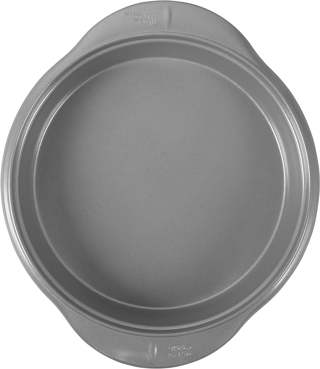 Wilton Ever-Glide Non-Stick Round Pan - Bake Delicious Cinnamon Rolls, Coffee Cake, Round Cakes or Quiches, Handles for Easy Grip, Steel, 9 x 1. 5-Inches