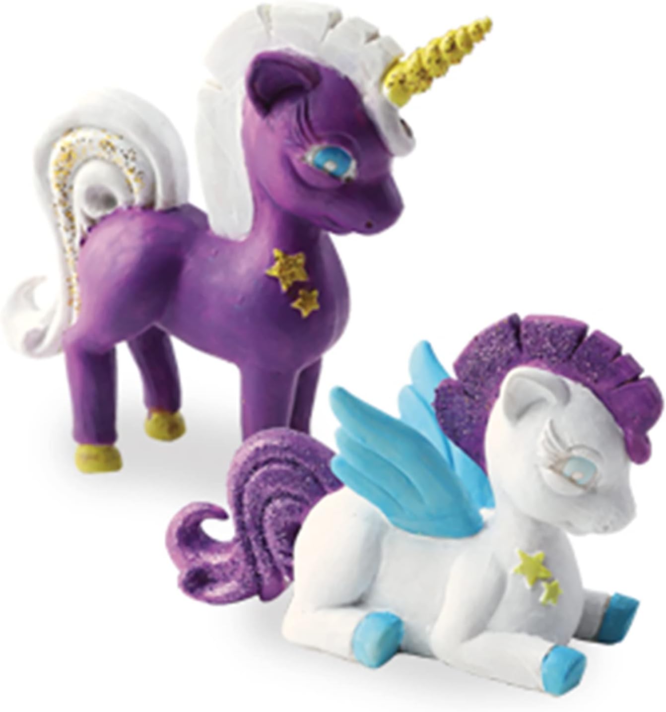 Amav Toys 3D Unicron & Pegasus Painting Kit - All Inclusive & Ready To Paint - Enhance Creativity, Imagination & Improve Motor Skills - Best DIY Activity - Ideal Present For Unicorn Lovers Aged 3+