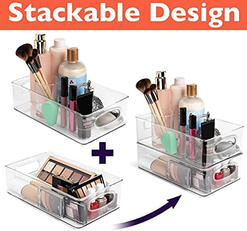 ClearSpace Plastic Pantry Organization and Storage Bins, 4 Pack