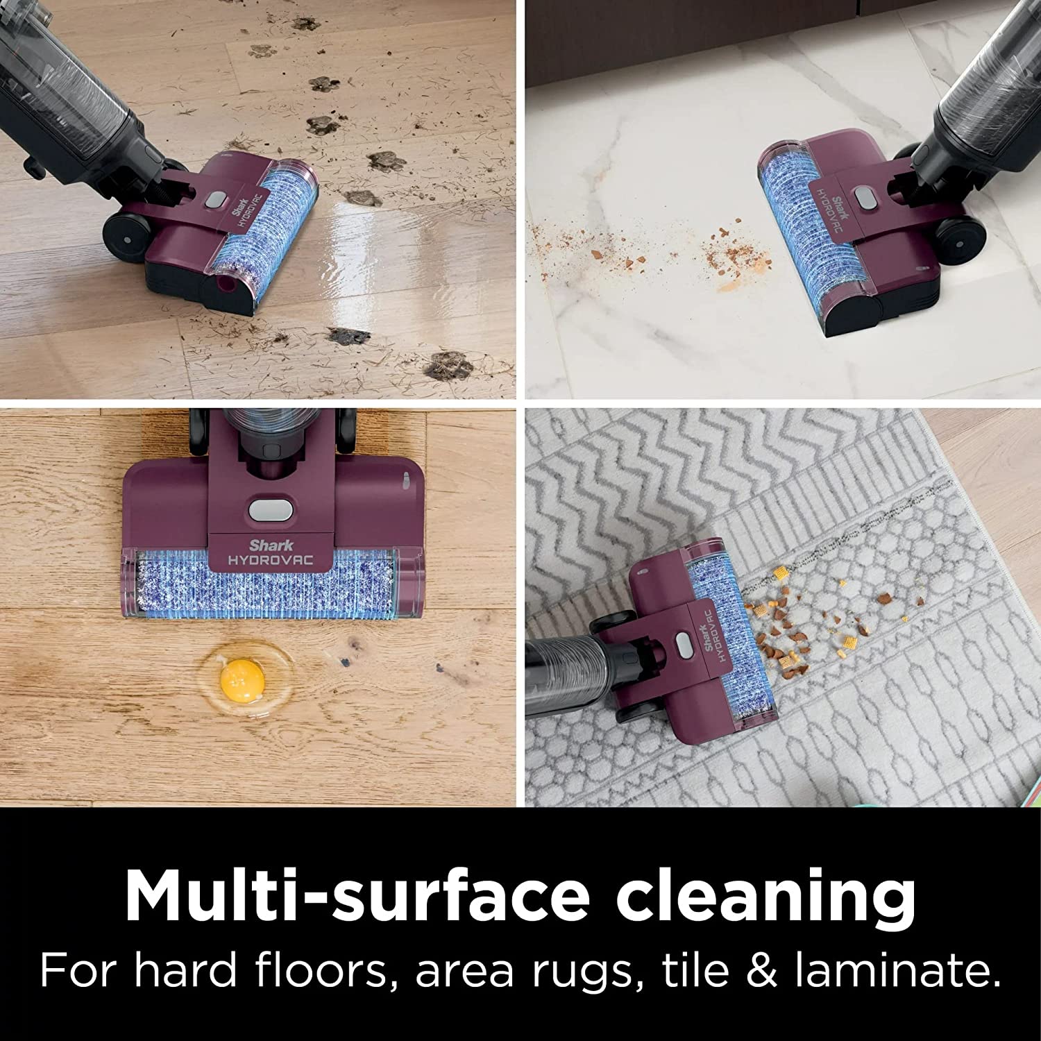 Shark WD100 HydroVac 3-in-1 Vacuum & Mop with Self-Cleaning, 1 Cleaning Solution Included (Renewed)