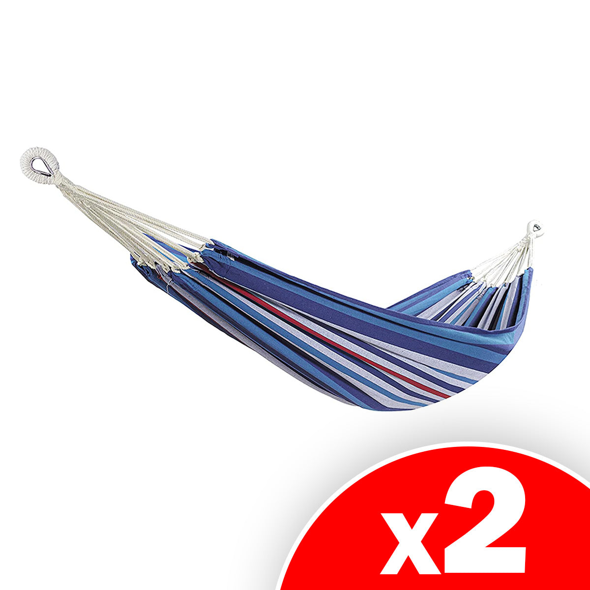 Bliss Hammocks 40" Wide Hammock with Hanging Hardware, Assorted Colors, 2 Pack
