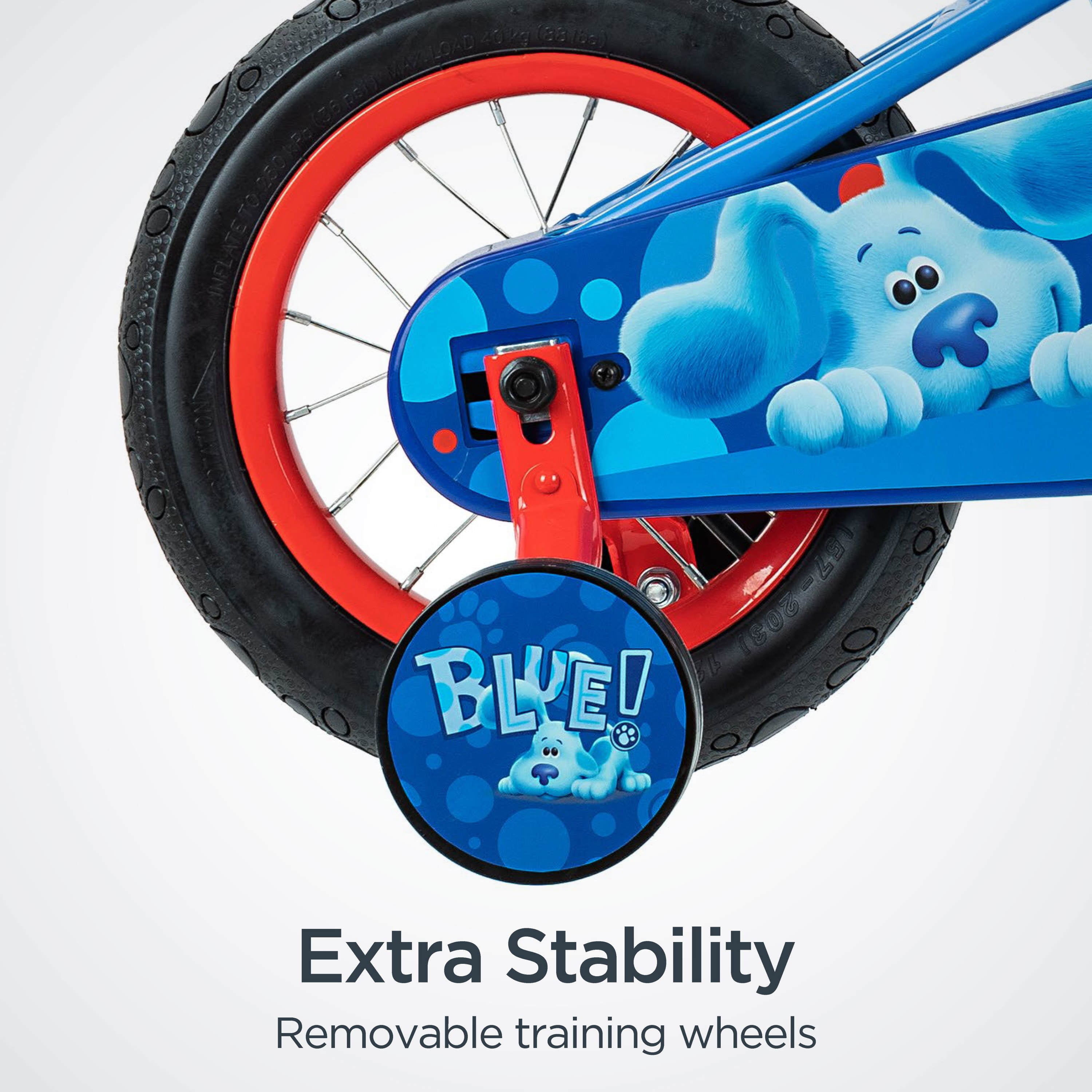 Schwinn Nickelodeon Blue's Clues Kids Bike, 12-Inch Wheel, Ages 2 to 4, with Training Wheels, Blue