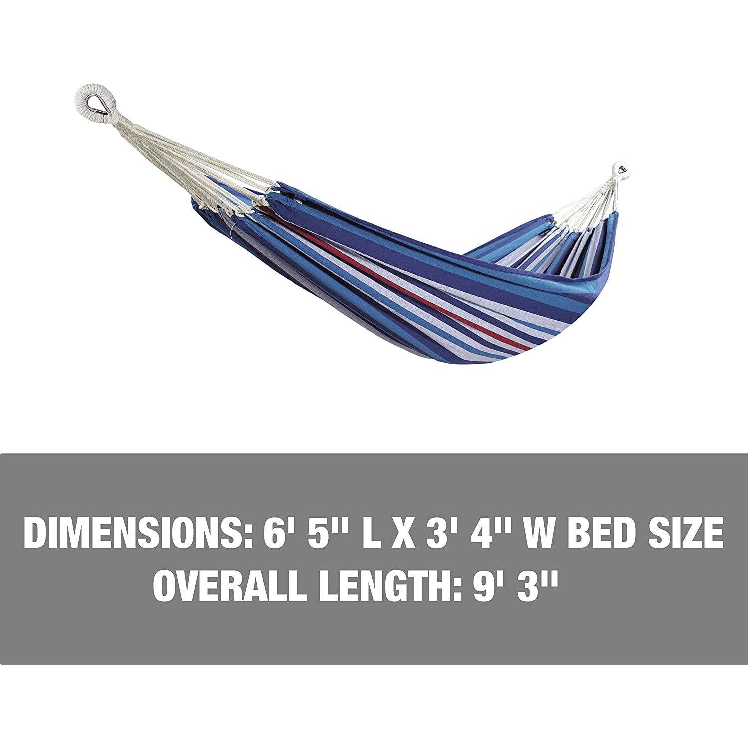 Bliss Hammocks 40" Wide Hammock with Hanging Hardware, Assorted Colors, 2 Pack