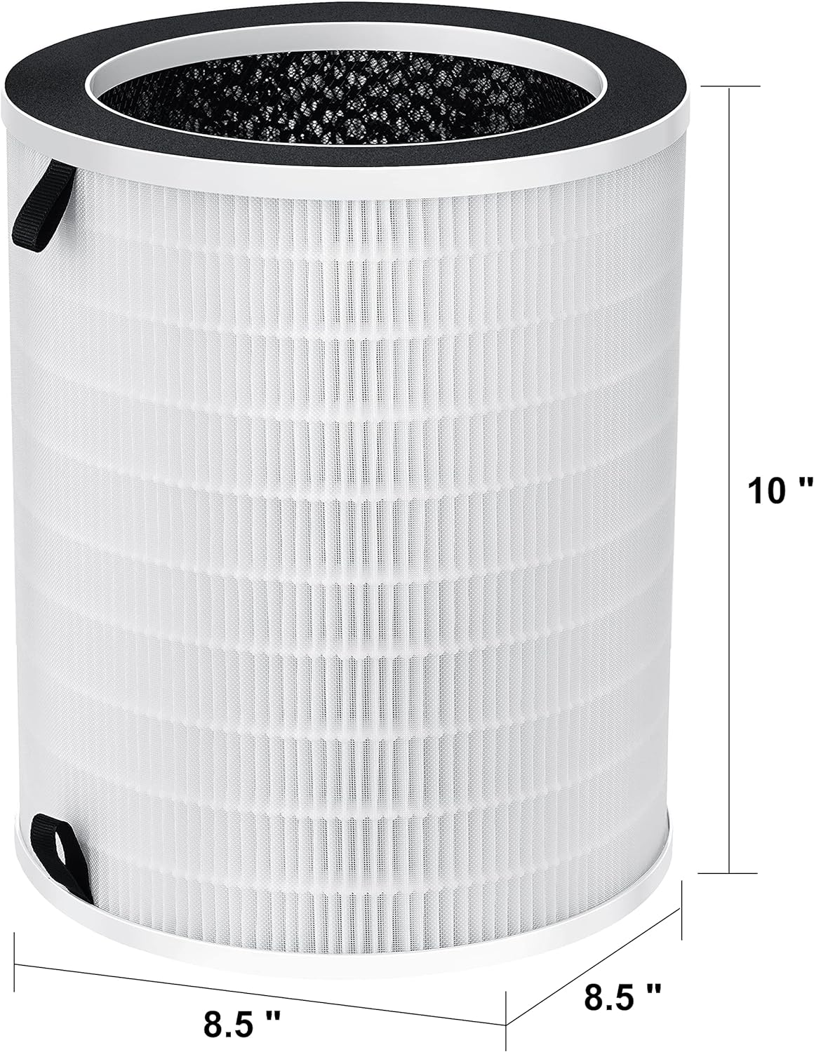 Galanz Pro Air Purifier Replacement Filter, H13 HEPA with High Grade Granular Activated Carbon Filter, 3-Stage Filtration for Dust, Pet Odors, Pollen, Smoke, Pollution, White