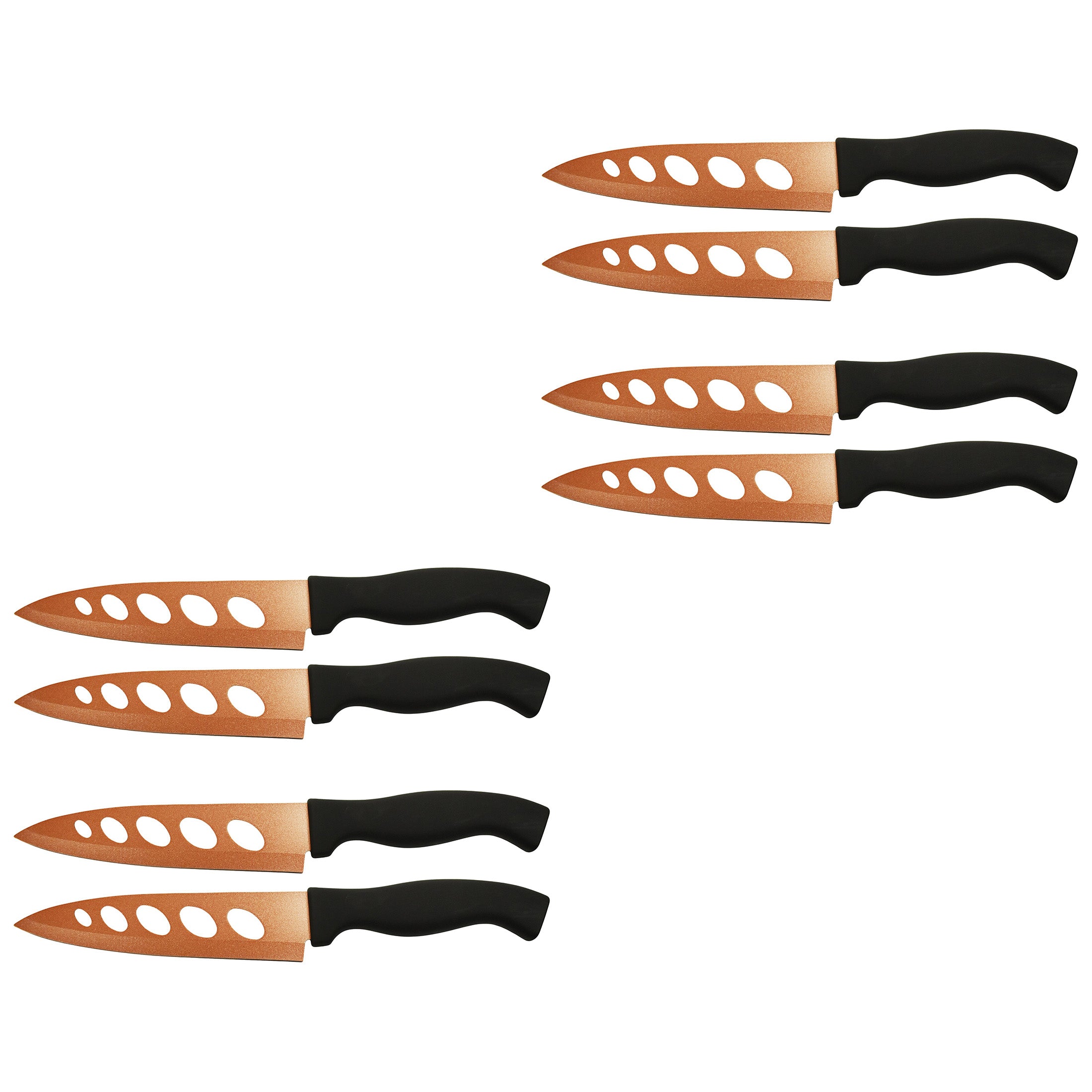 Copper Knife - 8 Pack. Never Needs Sharpening - COPPER KNIFE Stainless Steel Stays Sharp Forever