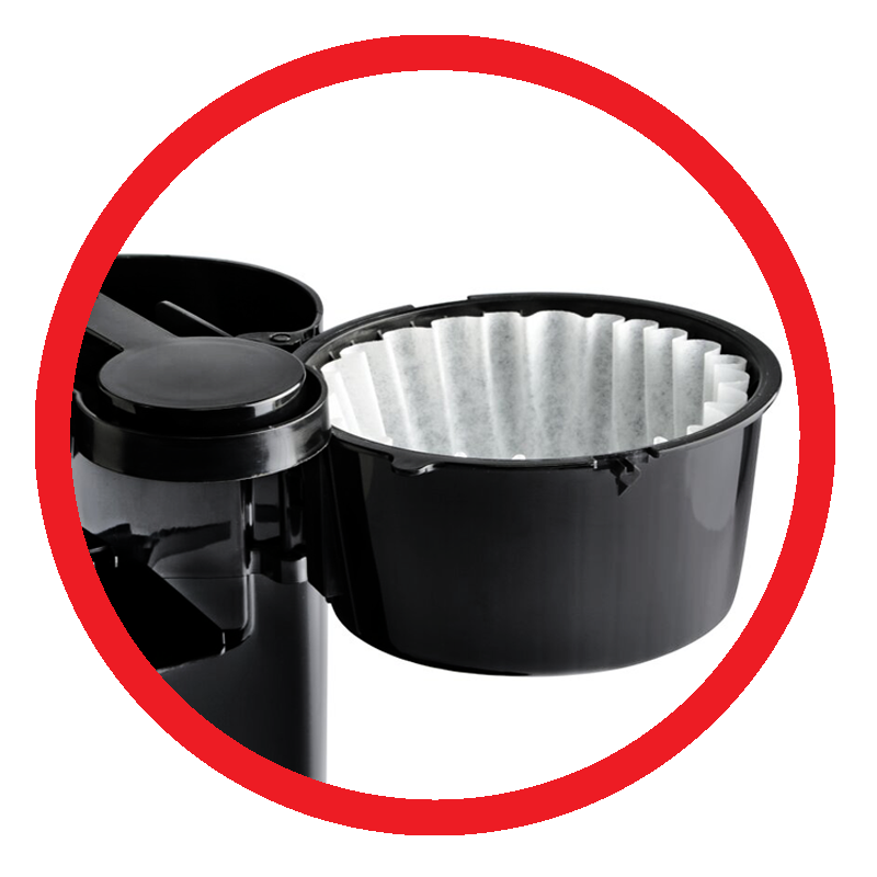 Complete Cuisine-12 Cup Coffee Maker With Reusable Filter, Black & Stainless Steel- ECO - Friendly Coffee Filter
