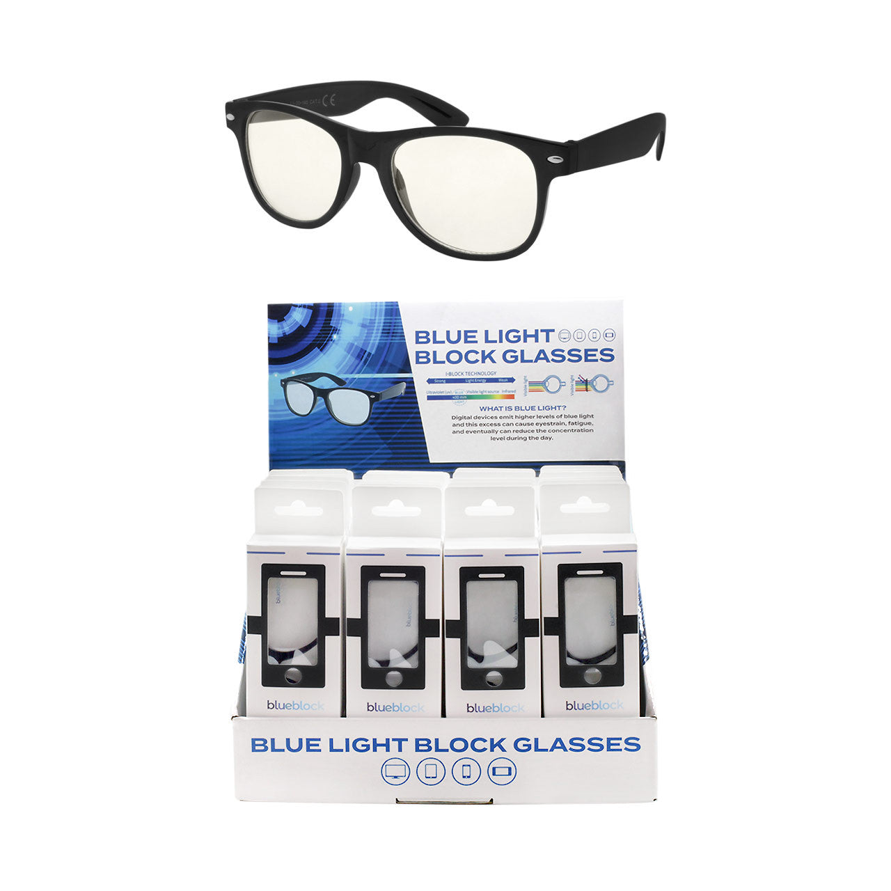 Shark eyes Blue Light Glasses - Unisex, 240 Pack