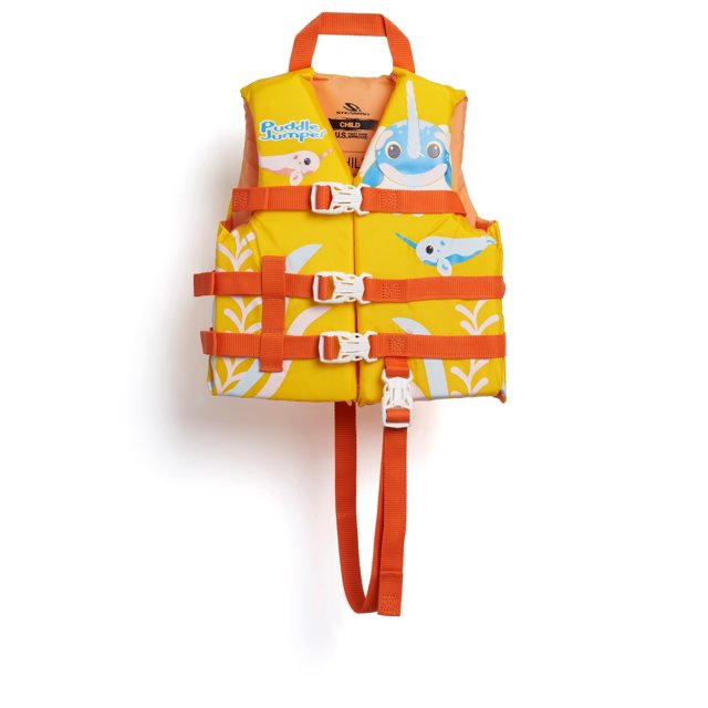 Stearns Original Puddle Jumper Swim Shifters Child Life Jacket (30-50 LB), Narwhal Yellow