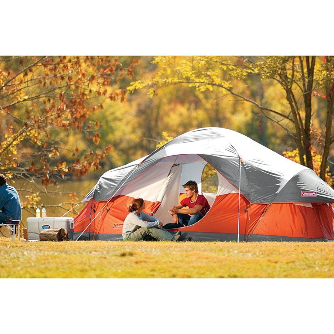 Coleman Red Canyon 8 Person Outdoor Camping Tent, 17' X 10'