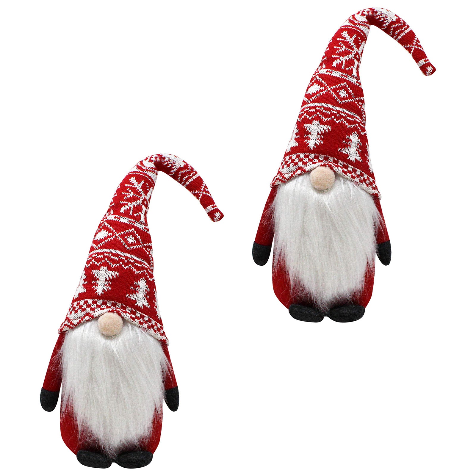 JOYIN Christmas Gnome Swedish Santa Tomte Plush Red Gnome Tabletop Ornament Christmas Decoration, 2 Pack