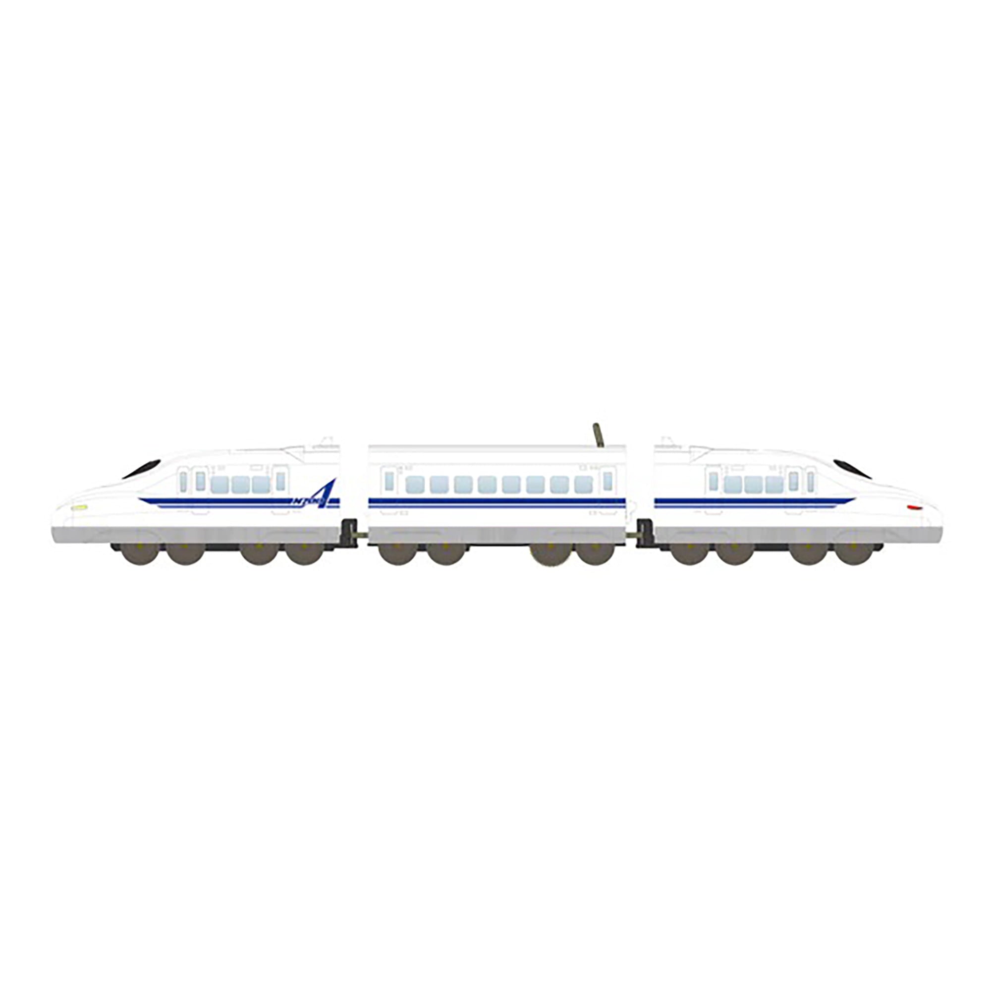 World Train Series: Collector's Edition Japanese Bullet Train - Shinkansen N700A - Battery Operated Train Set, Ages 3+, 6 Pack