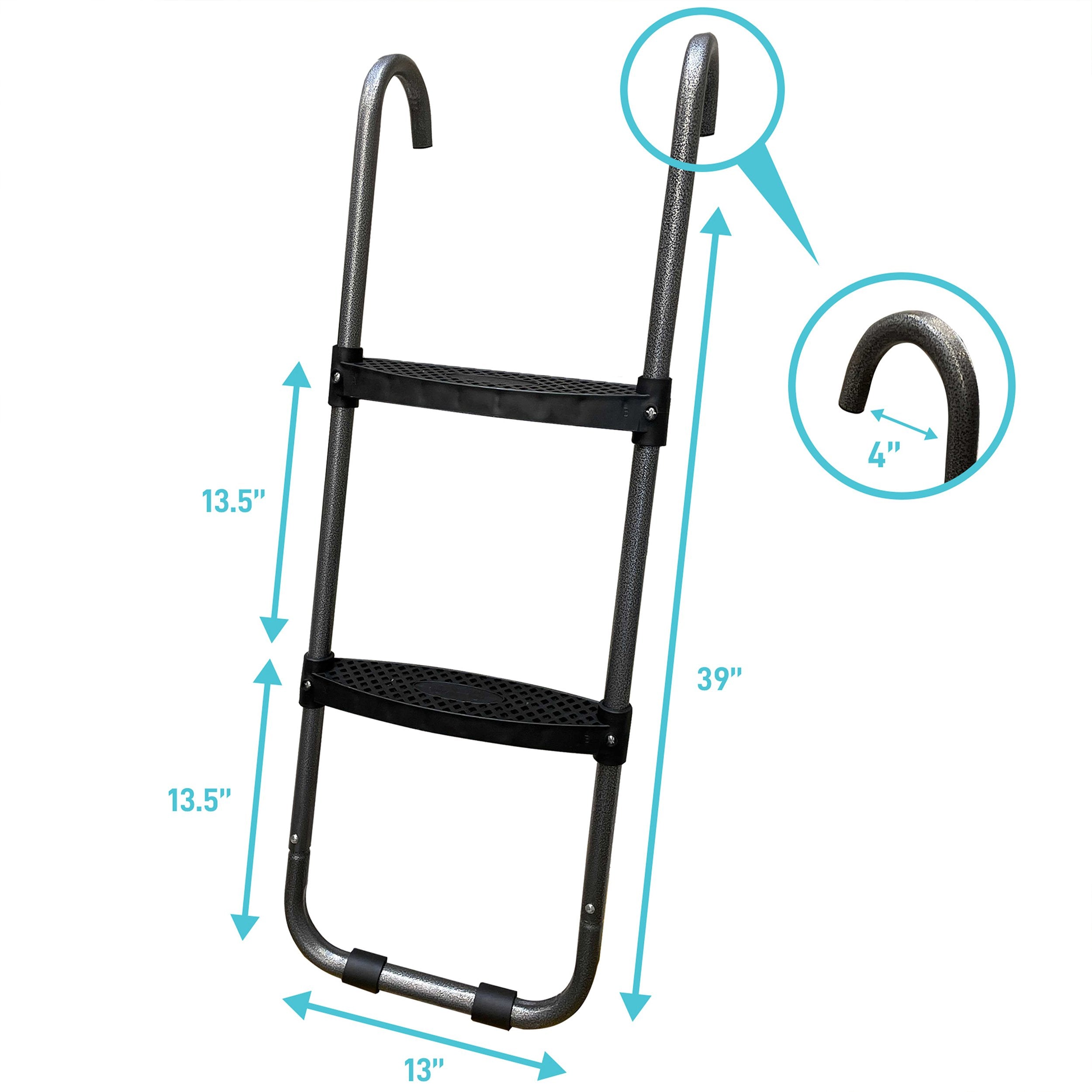Pure Fun Universal Trampoline Ladder, 2 Step, Anti-slip, 220lb Weight Limit