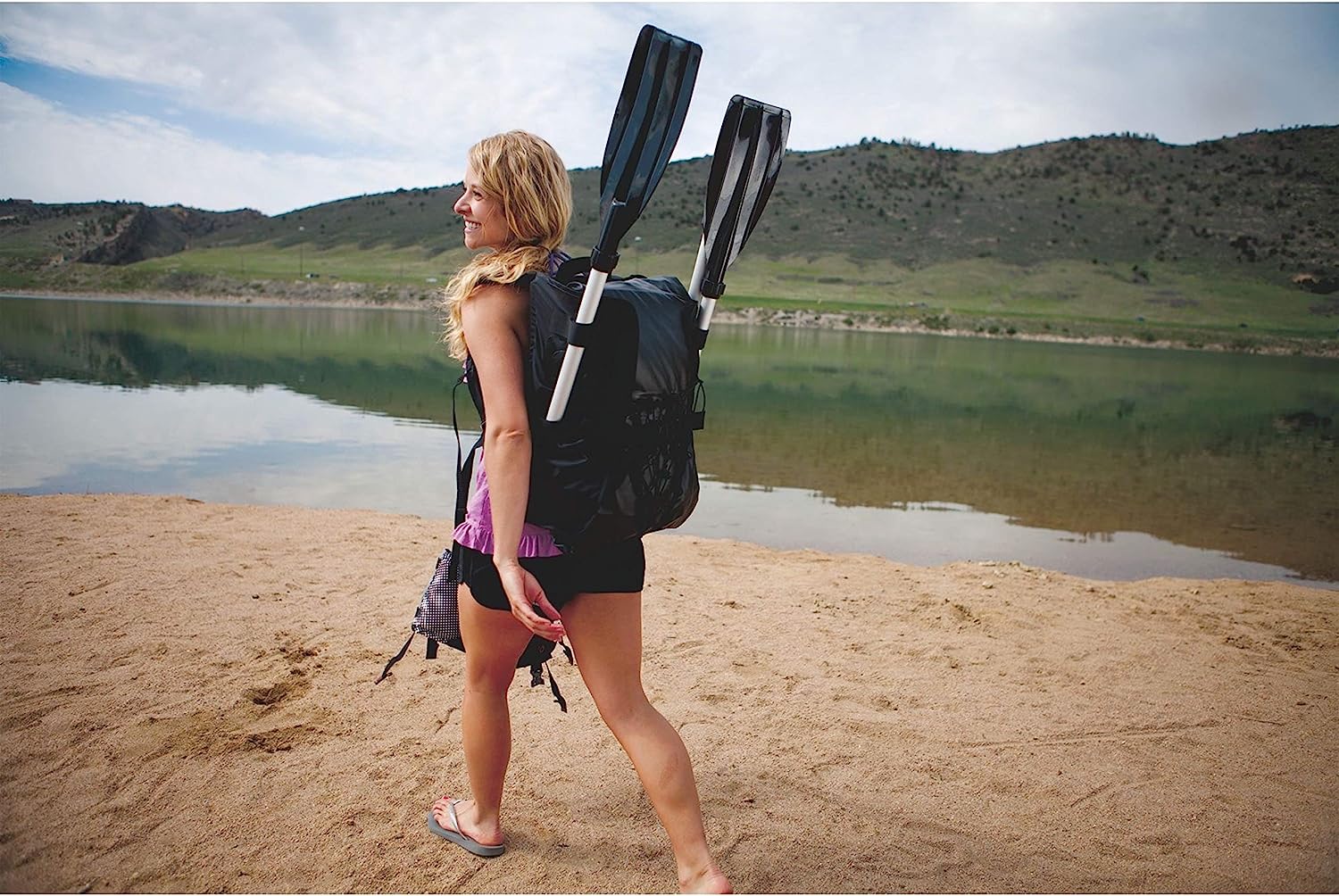 Sevylor QuickPak K1 1-Person Inflatable Kayak, Folds into Backpack with 5-Minute Setup, Hand Pump & Paddle Included