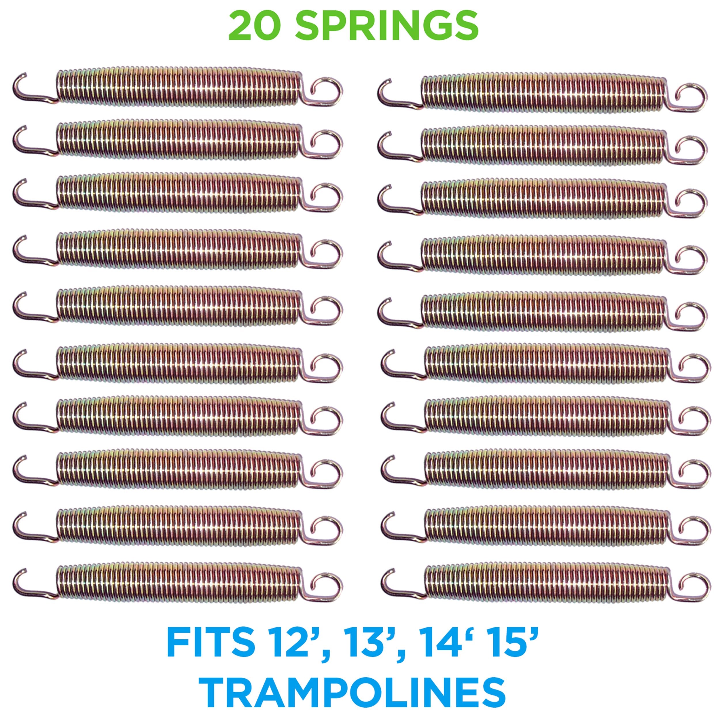 Pure Fun 20pc Universal 6.5-inch Steel Trampoline Spring Replacement with Spring Tool