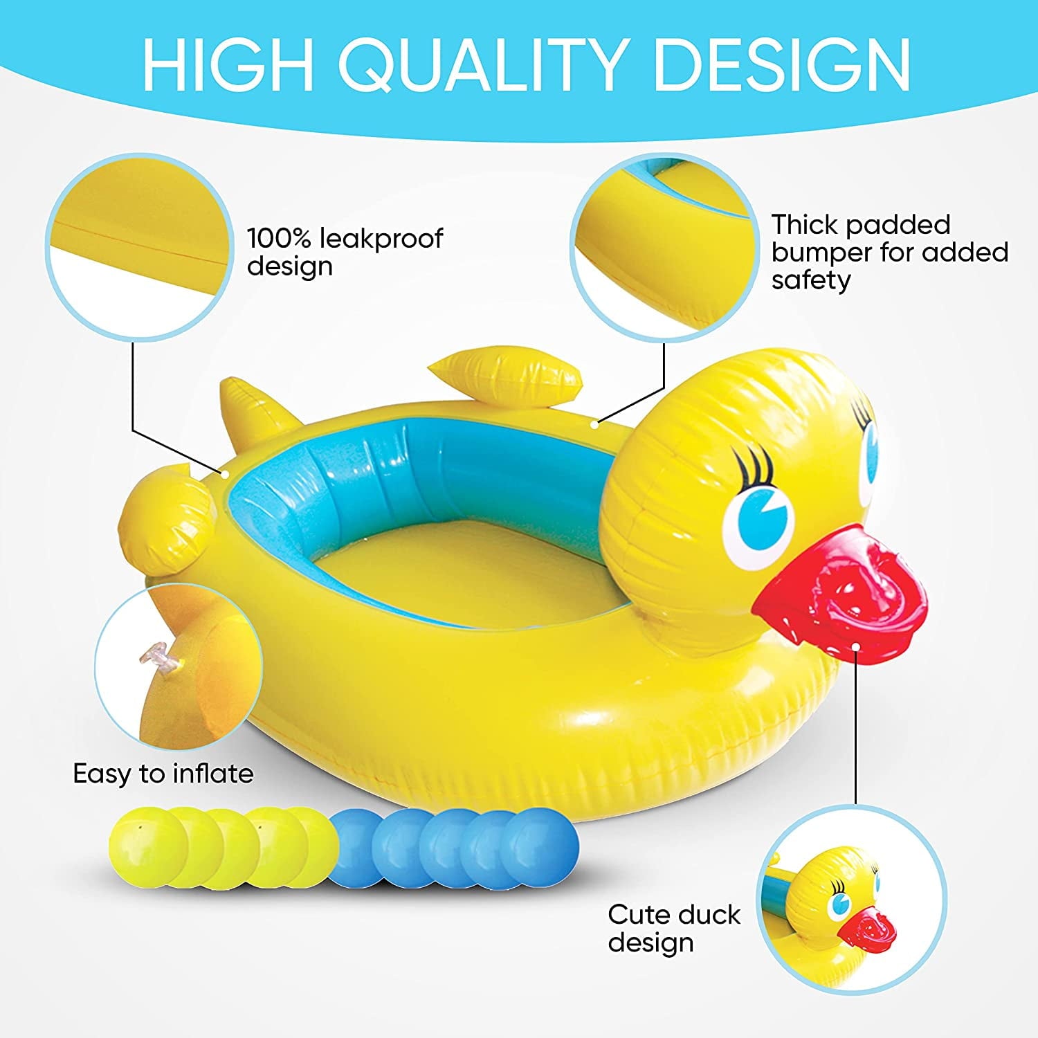 ETNA TOYS Inflatable Duck Kiddie Pool