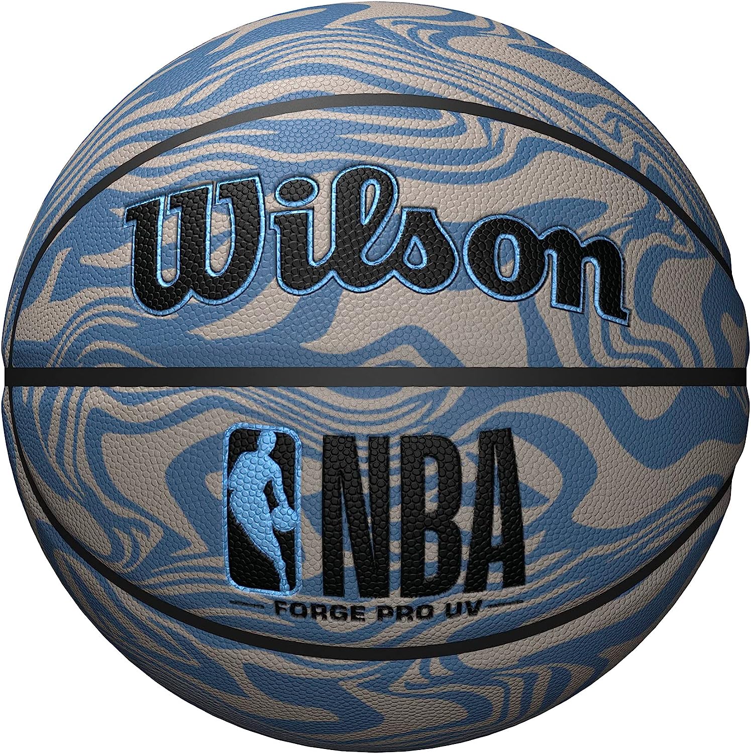 Wilson NBA Forge Pro UV Indoor/Outdoor Color Changing Basketball, Sand/Blue, Size 7