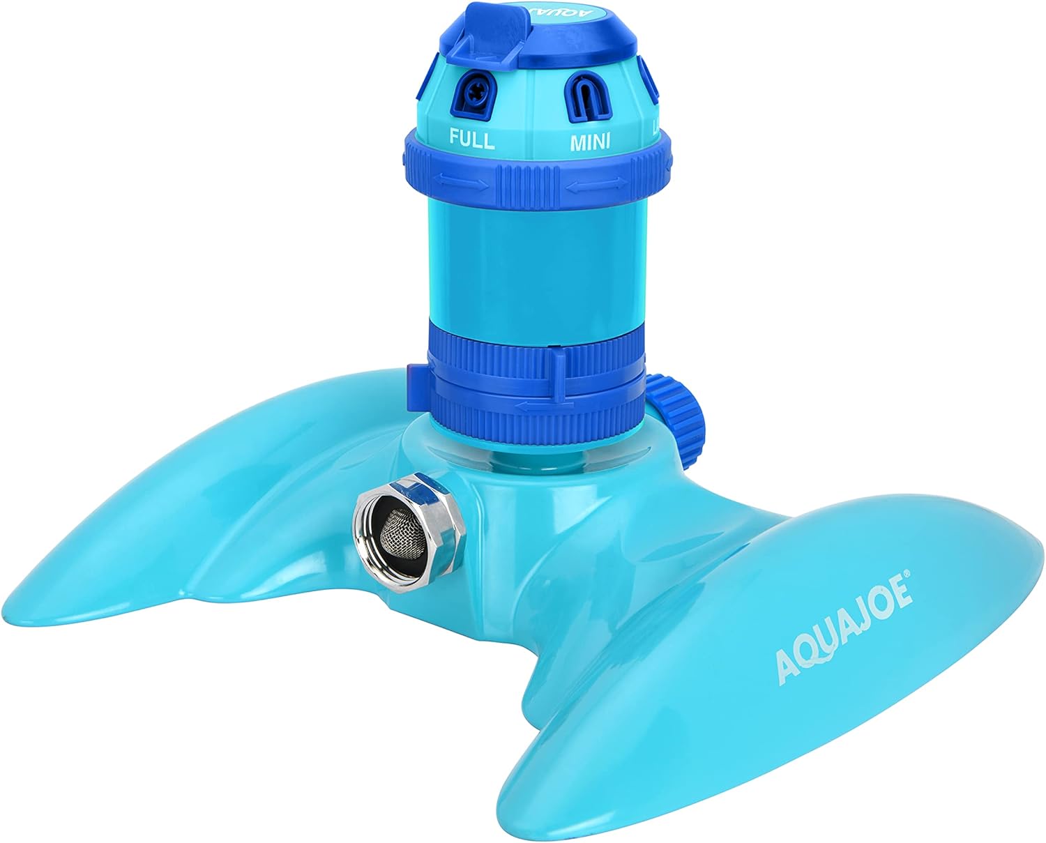 Aqua Joe AJ-MSSBM6 6-Pattern Turbo Drive 360 Degree Sprinkler, Customizable Coverage, 6 Spray Patterns