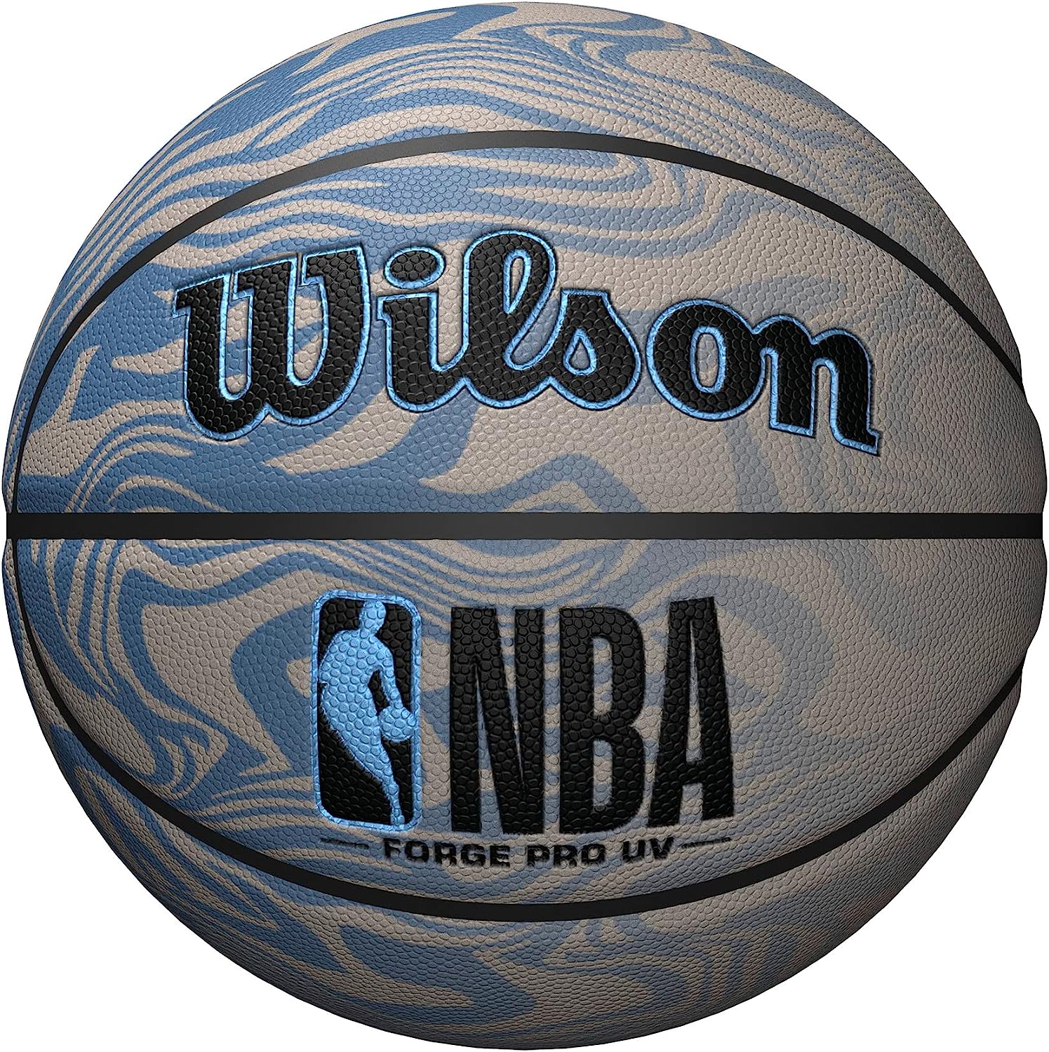 Wilson NBA Forge Pro UV Indoor/Outdoor Color Changing Basketball, Sand/Blue, Size 7